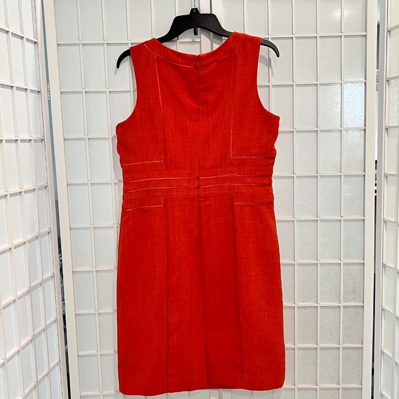 Ellen Tracy Sleeveless Sheath Dress Size 10 in Coral - Picture 3 of 4